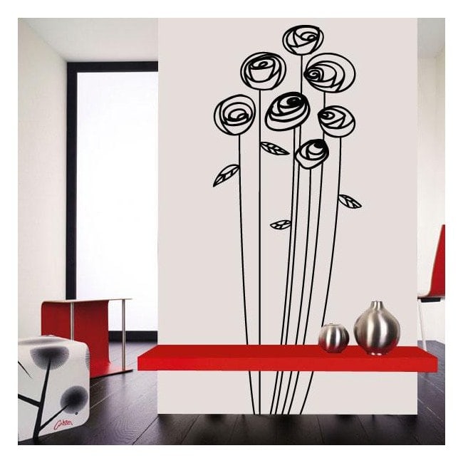 🥇 Vinilos y pegatinas flores decorar paredes y objetos 🥇