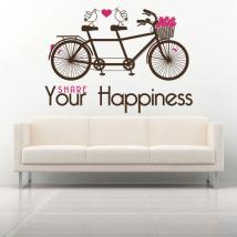 Vinilo Decorativo Frase Share Your Happiness