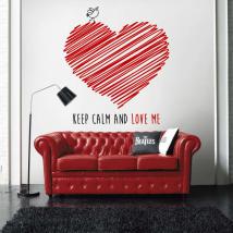 Vinilo Decorativo Keep Calm And Love Me