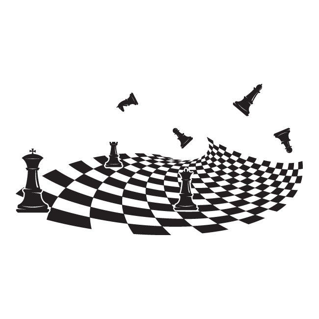 Vinilo decorativo piezas ajedrez - TenVinilo