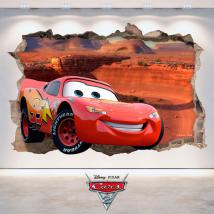 Pegatina 3D Disney Cars 2 Agujero Pared