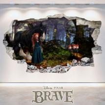 Vinilos Agujero Pared Disney Brave 3D