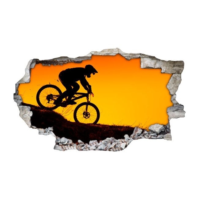 🥇 Vinilos Bicicleta Montaña 3D 🥇