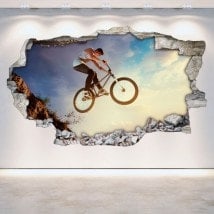 Vinilos Agujero Pared 3D BMX