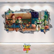 Vinilos Decorativos Toy Story 3 Pared Rota 3D