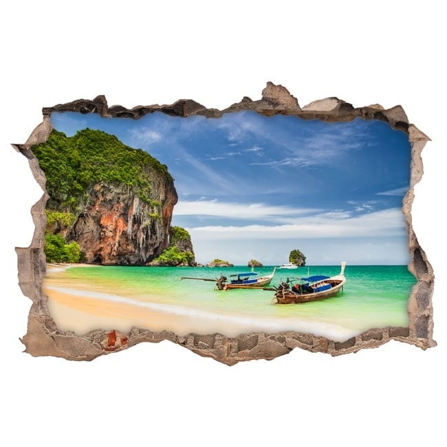🥇 Vinilos Pared Rota Playa Railay Tailandia 🥇