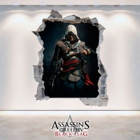 Vinilos Decorativos 3D Assassin's Creed Black Flag