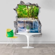 Vinilos Decorativos 3D Cascadas En La Naturaleza