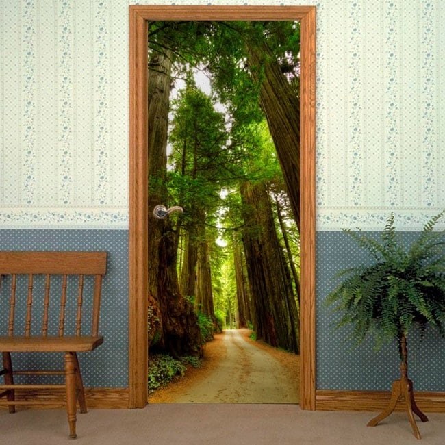 🥇 Vinilos Decorativos Para Puertas Camino De Sequoias 🥇