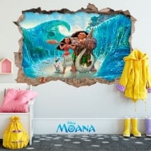 Vinilos infantiles Disney Vaiana 3D