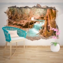 Vinilos decorativos cascada naturaleza 3D