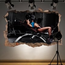 Vinilos decorativos gimnasio fitness 3d