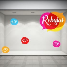 Vinilos rebajas escaparates comercios