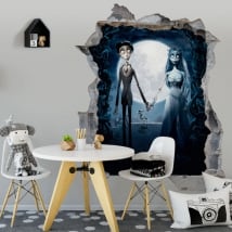 Vinilos decorativos la novia cadaver tim burton 3d