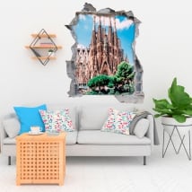 Vinilos decorativos barcelona sagrada familia 3d