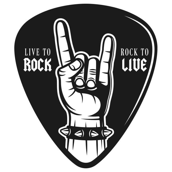 Rock'n Roll  Simbolo de rock, Pegatinas bonitas, Carta collage