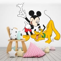 Vinilos infantiles mickey mouse y pluto disney