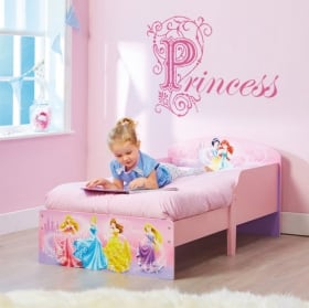 Vinilos decorar habitaciones infantiles texto princess