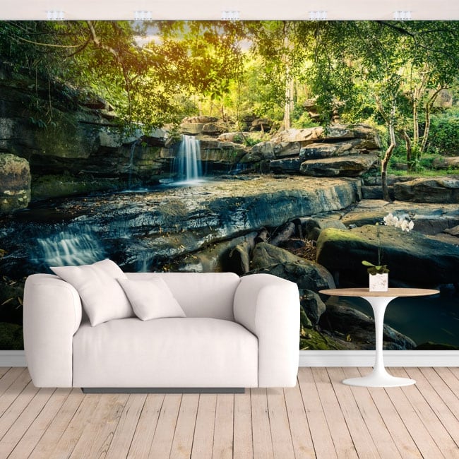 Fotomurales vinilos paredes naturaleza tropical  Pared vinilo, Decoración  de unas, Esquina de meditación