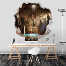 Vinilos videojuegos far cry 5 agujero pared 3d