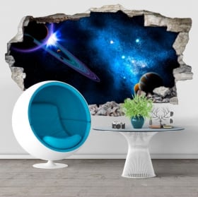 Vinilos decorativos galaxia agujero pared 3d