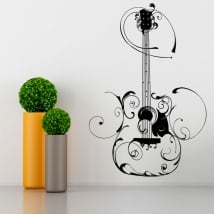 Vinilos decorativos guitarra con filigranas