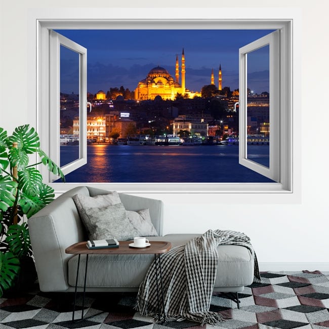 🥇 Vinilos ventanas estambul mezquita de suleiman 3d 🥇