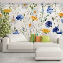 Murales de vinilos flores para decorar