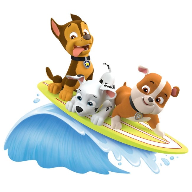 🥇 Pegatinas la patrulla canina surf marshall rubble y chase 🥇