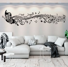 Adhesivos decorativos de pared fabricados en vinilo con diseño de mariposas  blancas Benlemi