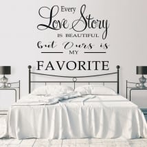 Vinilos decorativos y pegatinas frases de amor en inglés