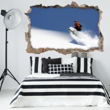 Pegatinas de pared 3d snowboard