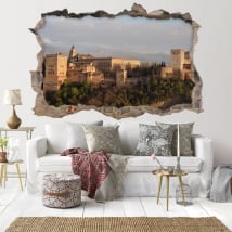 Vinilos adhesivos 3d la alhambra de granada españa