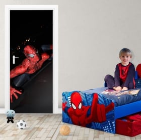 Vinilos decorativos y pegatinas para puertas spiderman