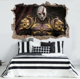 Vinilos y pegatinas 3d kratos god of war throne