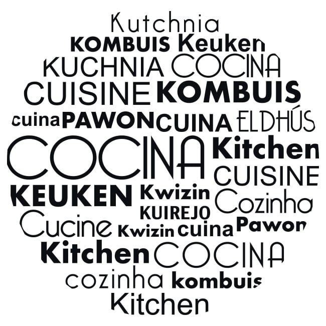🥇 Vinilos para puertas de cocinas en varios idiomas 🥇