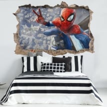 Vinilos decorativos 3d spiderman selfie