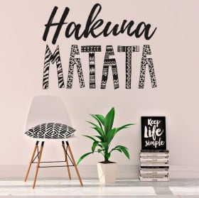 Vinilos decorativos y pegatinas hakuna matata