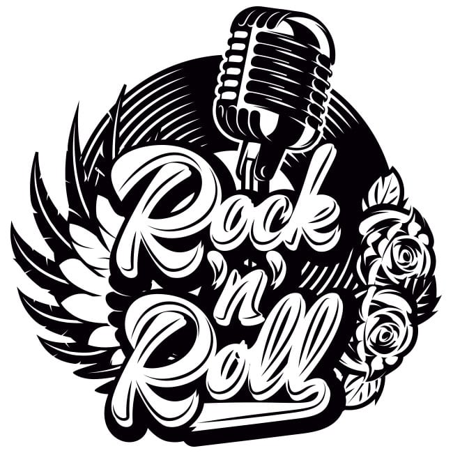 🥇 Pegatinas de vinilos rock and roll 🥇