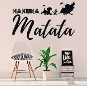 Vinilos y pegatinas frase el rey león hakuna matata