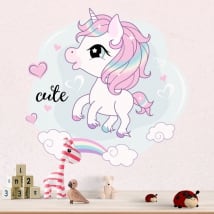 Pegatinas de vinilos unicornio infantil