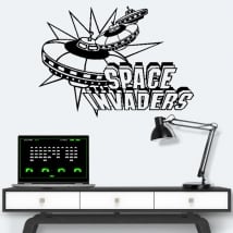 Vinilos y pegatinas videojuegos retro space invaders