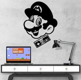 Vinilos y pegatinas videojuegos retro mario bros