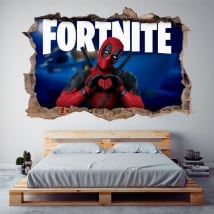 Vinilos decorativos fortnite deadpool 3d