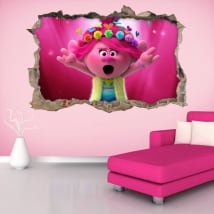 Vinilos para paredes trolls 3d