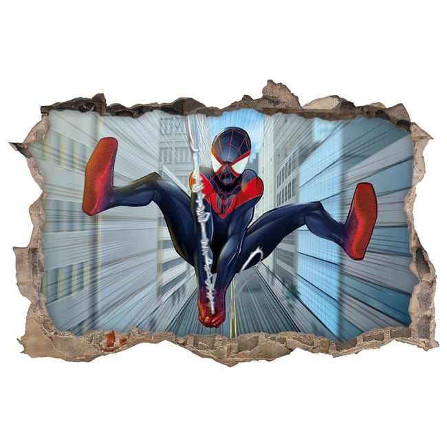 Vinilo Adhesivo Pared Spiderman Y Enemigos 150cms Full Color