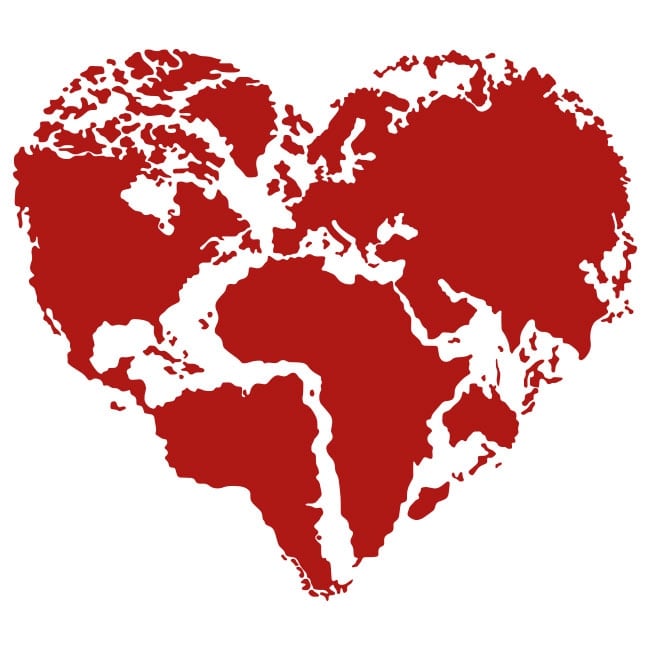 Corazón Mapa Mundi Decorativo en madera 4mm. Love Mapamundi – SofisticArt