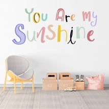Vinilos frase inglés you are my sunshine