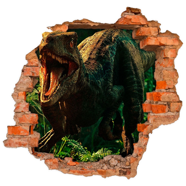 🥇 Vinilos y pegatinas 3d dinosaurio jurassic park 🥇