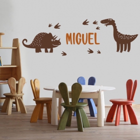 Vinilos con nombres personalizados y dinosaurios